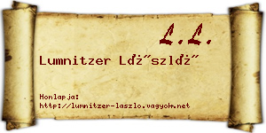 Lumnitzer László névjegykártya