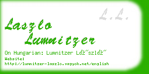 laszlo lumnitzer business card